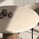 Handcrafted w/ Plaster - Contemporary Textured Dining Table “Cone”- Round 120