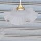Paire de suspensions en verre poli