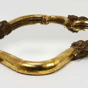 Max Welz Vienna Art Nouveau Hand-Carved Gilded Wood Wall Mirror, Austria, 1930s