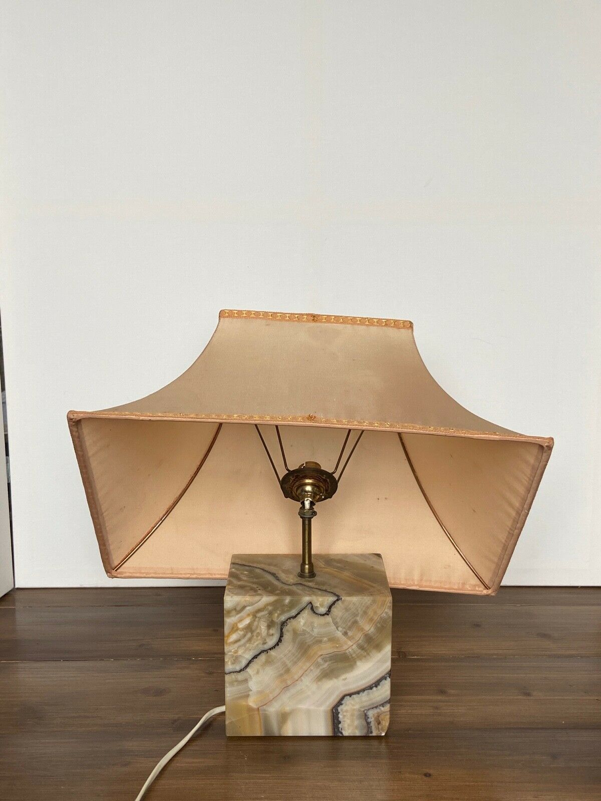 LAMP 1970 ON ONYX FOOT DESIGN FRENCH WORK MARMARA