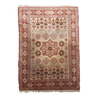 Tapis Vintage Sivas Turc en Laine, Années 1960, Design Géométrique