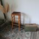 Vintage solid wood high stool