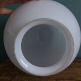 White glass opaline ball globe 20 cm
