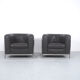 Italian Leather Onda Armchairs from Zanotta, 1980
