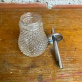 Vintage molded glass sugar bowl