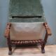 Faiteuil Louis XIII upholstered in part from the 17th century