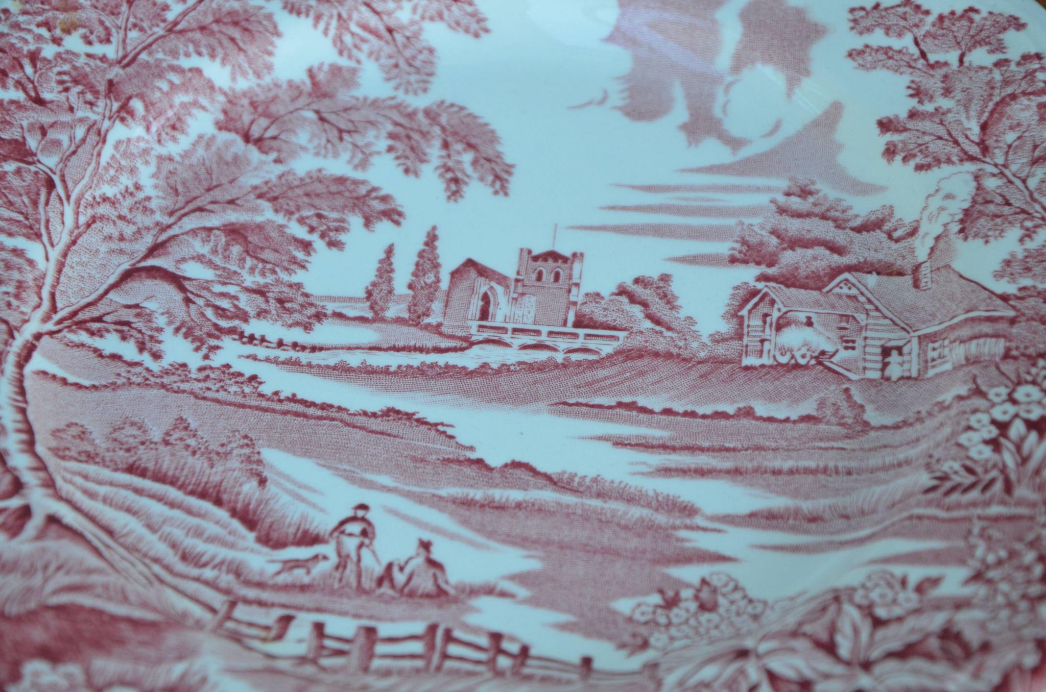 Set of 6 English style plates, kesteloot birthday