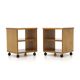 Wooden bedside tables, 1970s, set of 2