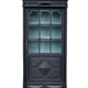 Armoire parisienne vitrée noire et vert grisé 150cm