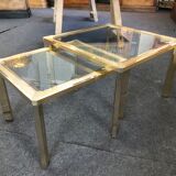 Set of 2 trundle tables belgochrom 70s