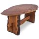 1960s American red wood wabi wabi style dining table