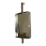 Rectangular brushed steel mirror by Xavier Feal, 1970