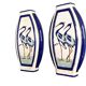 Pair of flat ceramic vases, KERALOUVE LA LOUVIERE