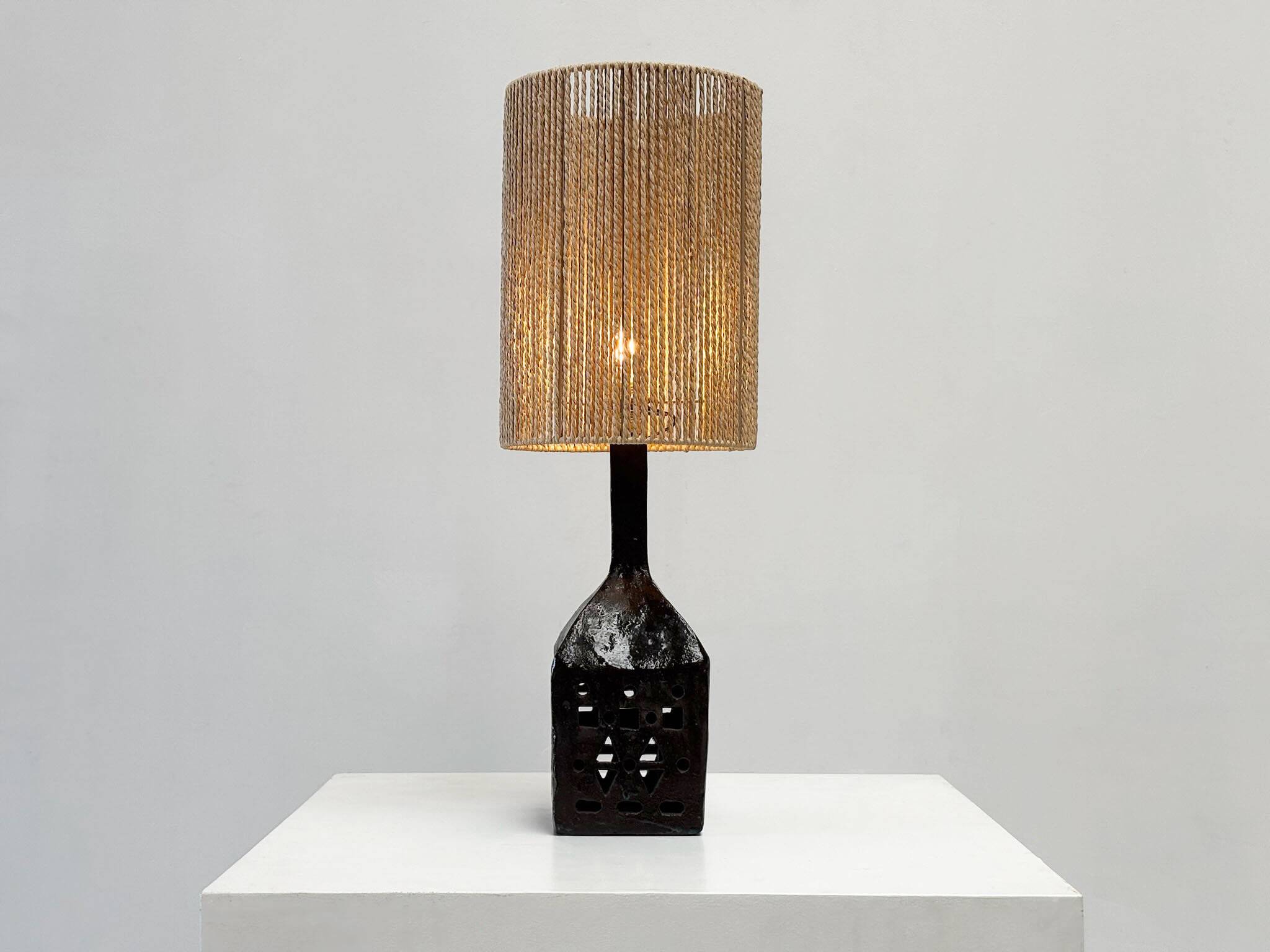 Lampe en céramique française, années 1950