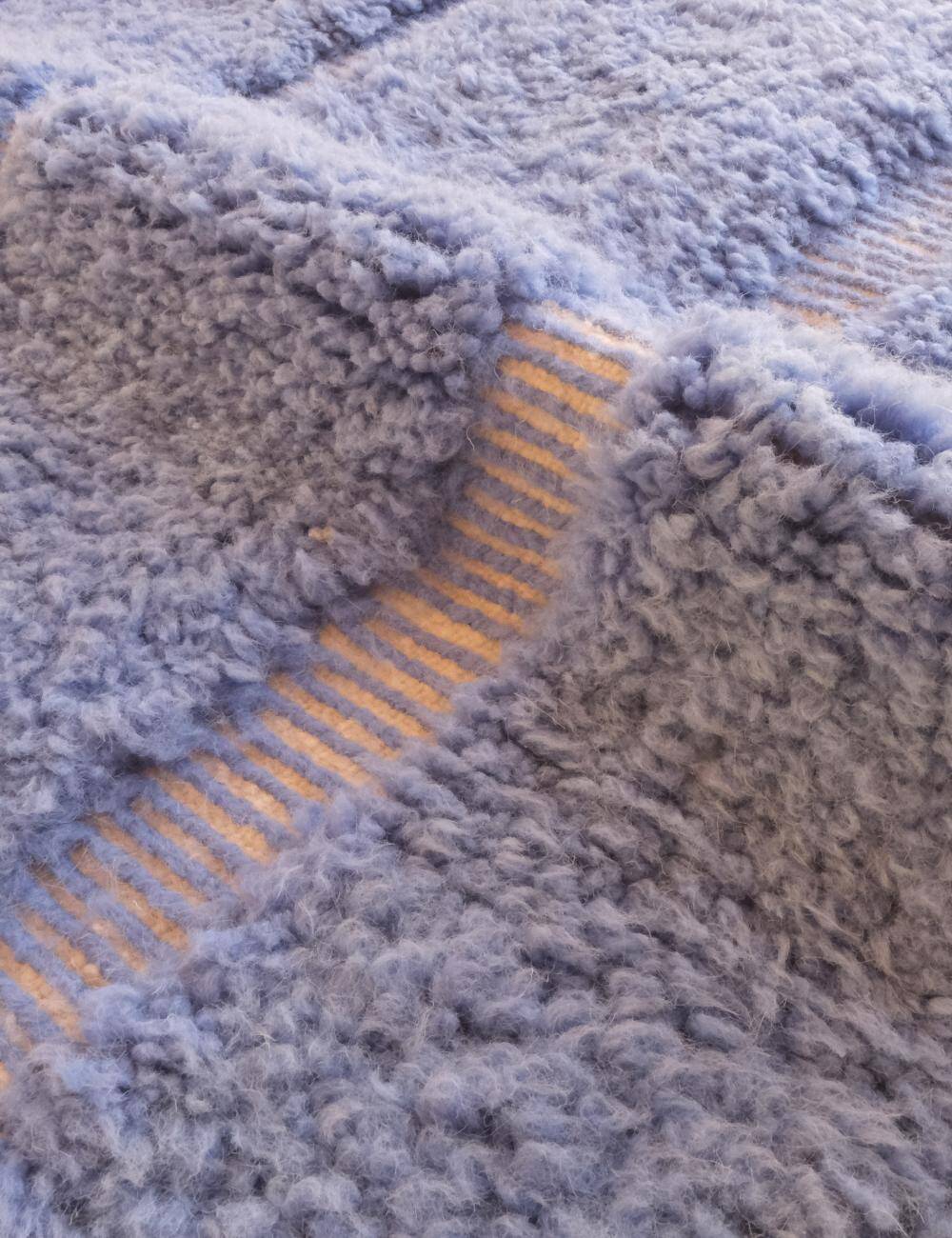 Tapis Bleu Contemporain - 350 x 243 cm