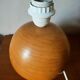 Pied de lampe boule en bois blond