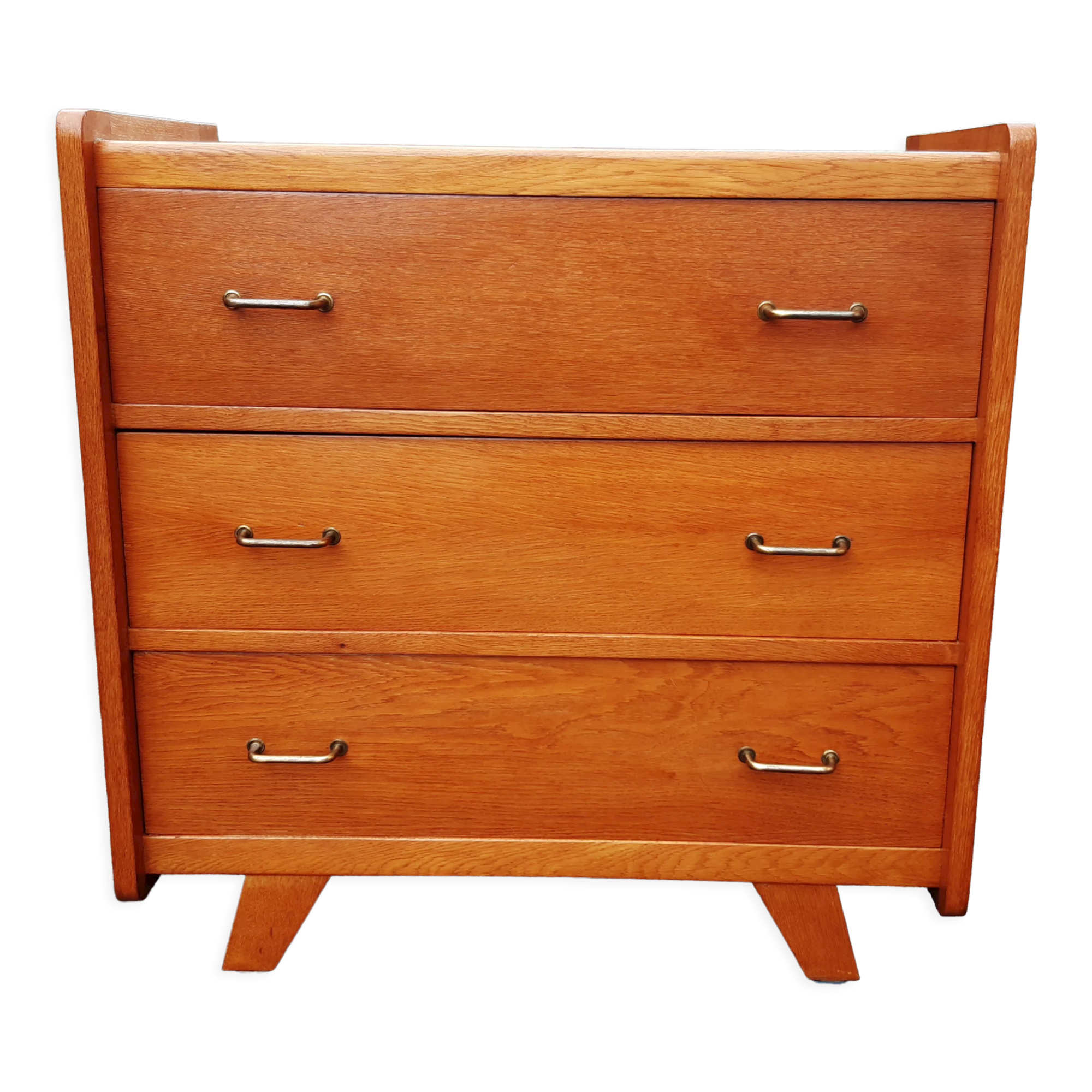 Vintage chest of drawers feet compass golden oak 1950