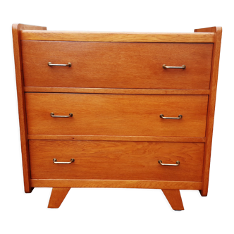Vintage chest of drawers feet compass golden oak 1950