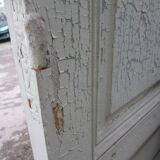 Pair of closet door old green patina
