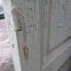 Pair of closet door old green patina