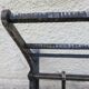 Hammered wrought iron coat rack, sliding pads, Edgard Brandt style, art deco 30s 40s