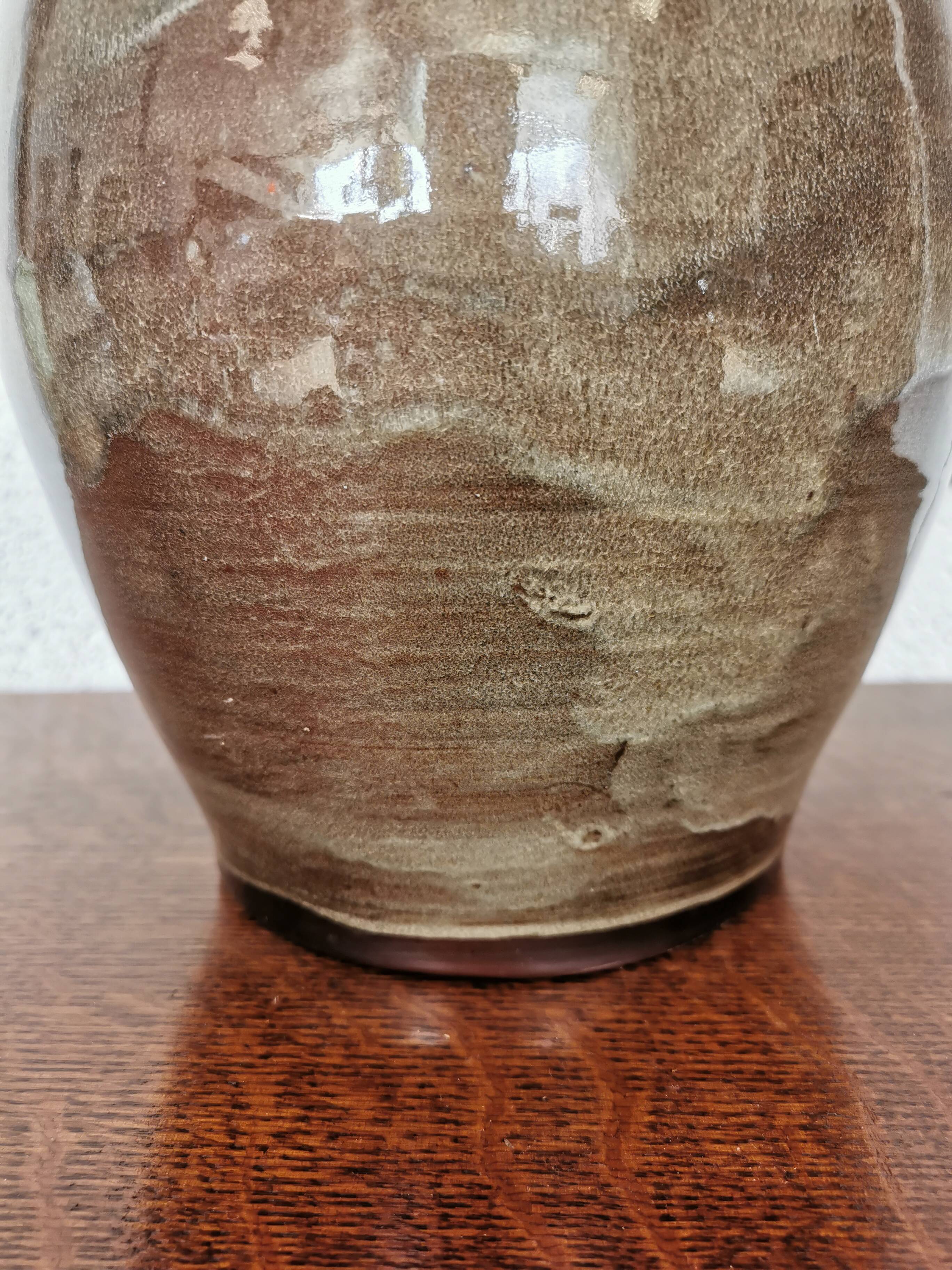 Enamelled stoneware lamp base