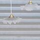 Paire de suspensions en verre poli