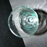 Vintage absinthe glass in blue blown glass H25cm