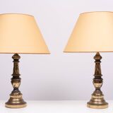 Hollywood Regency Classic Brass Table lamps 1970s France