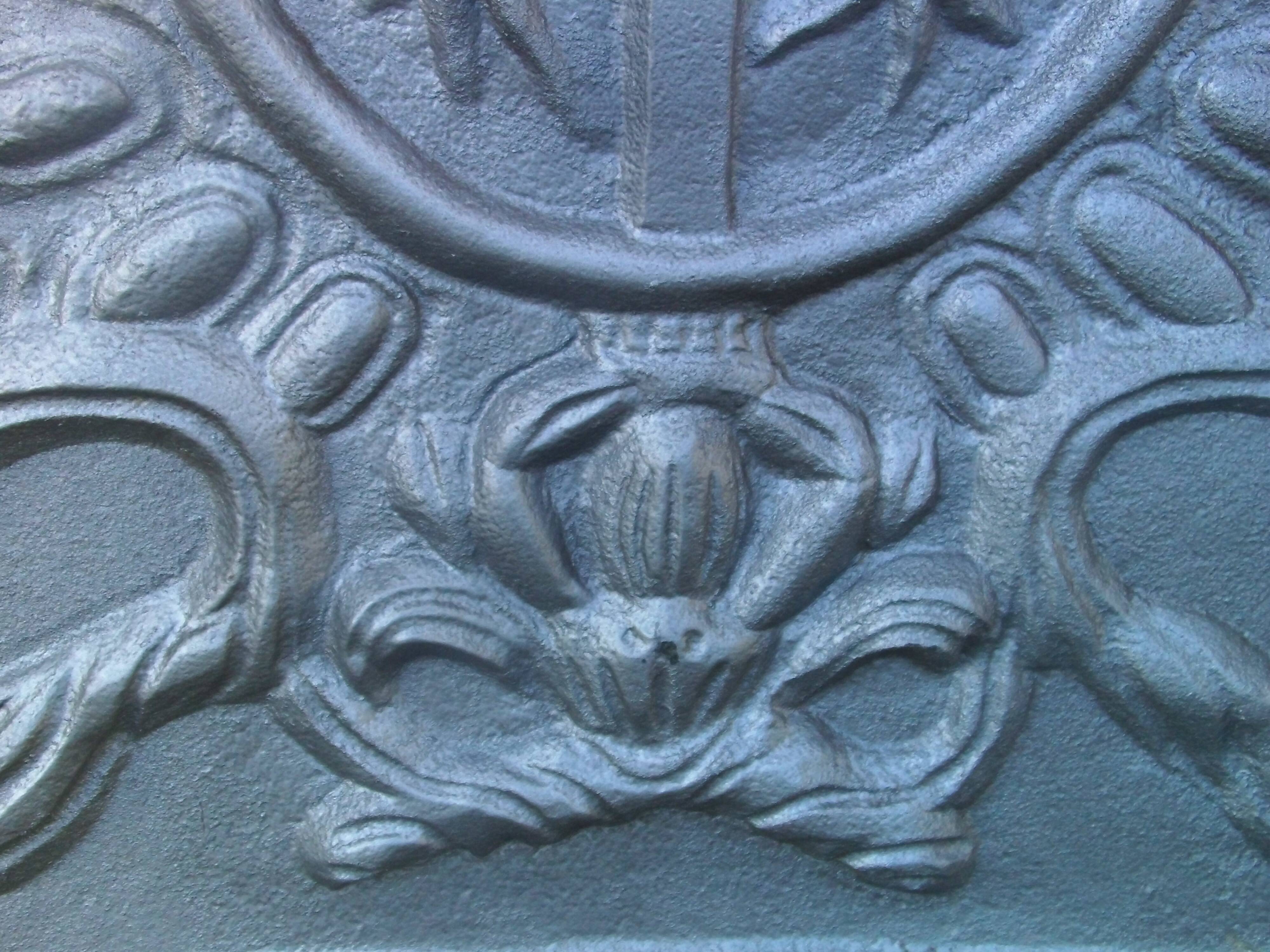 Stern art foundry crown fireplace plate