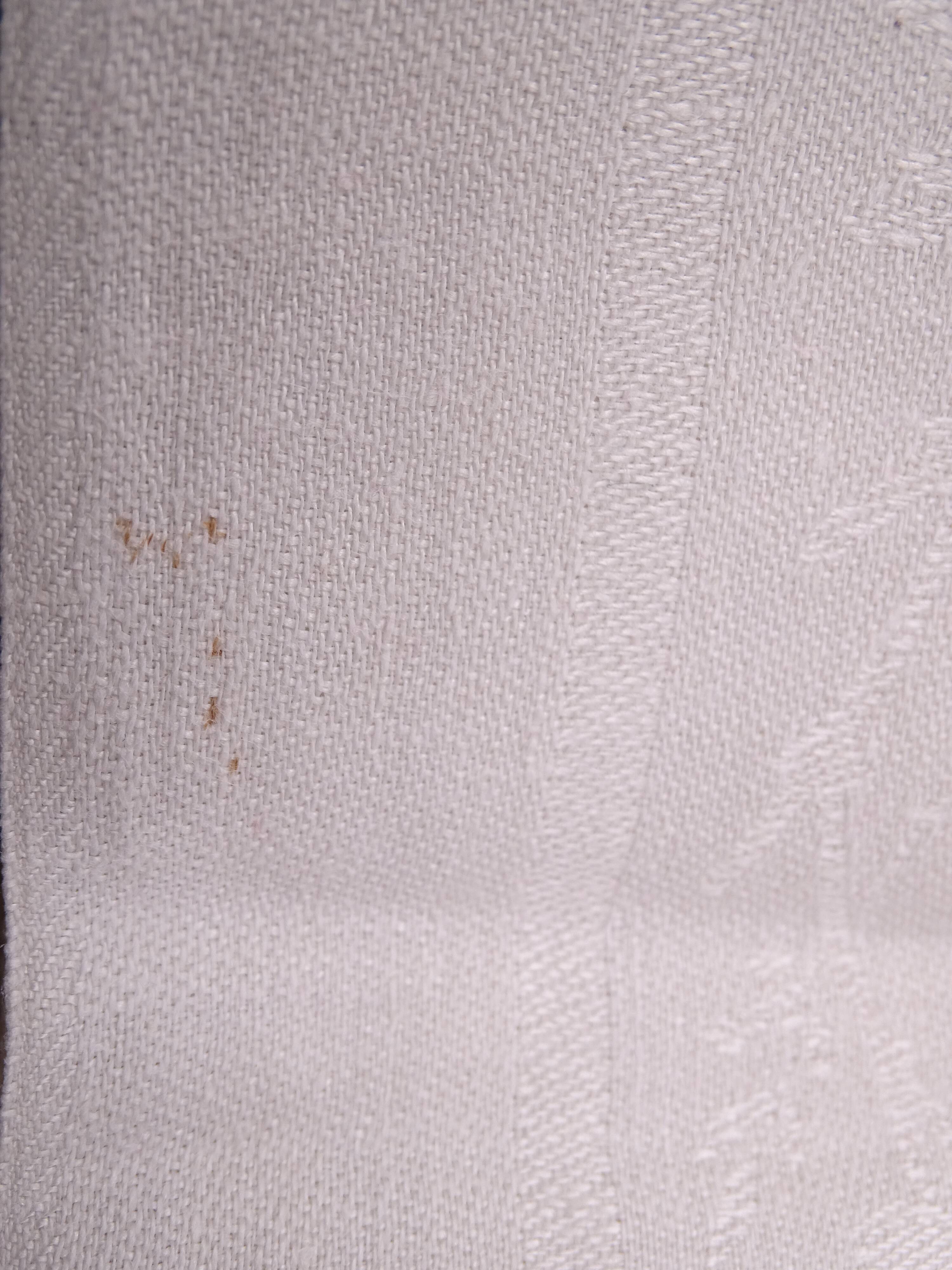 12 monogrammed cotton pad towels AL - Circa 1900