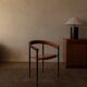 Vintage leather dining chair Arrben Italy, 1980s