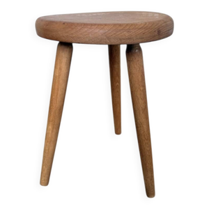 Tabouret tripode chêne