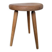 Tabouret tripode chêne doré