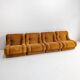 Set of 4 Modular Italian Lounge Chairs 1970s