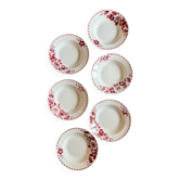 Set of 6 vintage deep plates Model Jane by Céranord