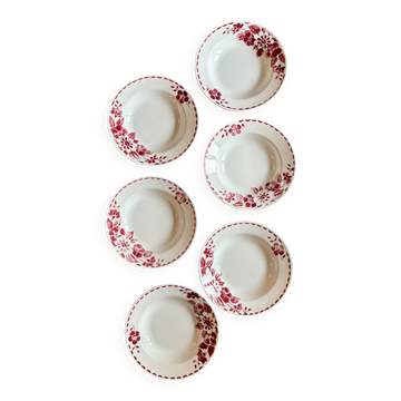 Set of 6 vintage deep plates Model Jane by Céranord