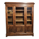 Important library stamped from the Louis Philippe period in mahogany / early