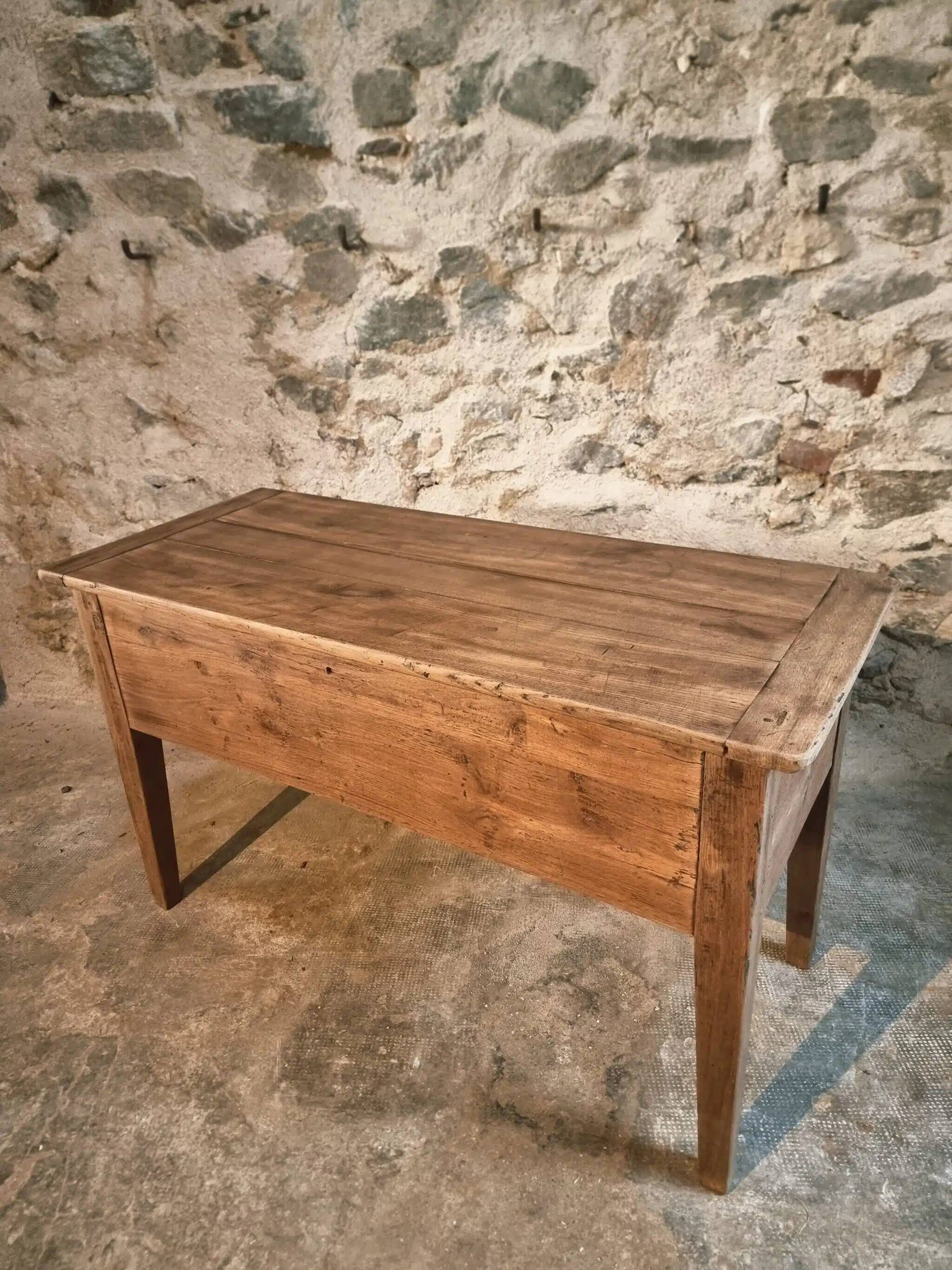 Ancien pétrin français en chêne, XIXe siècle