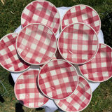 8 hollow plates from Faïencerie Nouvelle - Givors