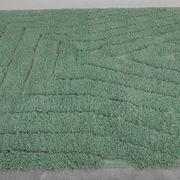 Traditional handwoven Berber rug in green, size 1.5/3.5 m.
