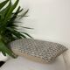 Bi-sided cushion beige black white pattern