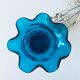Old blue duck vase with collar
