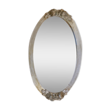 Miroir très ancien, encadrement motif fleur