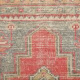 Turkish Light Yellow & Red Vintage Rug, 135x253Cm