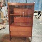 Vintage display cabinet with 2 drawers