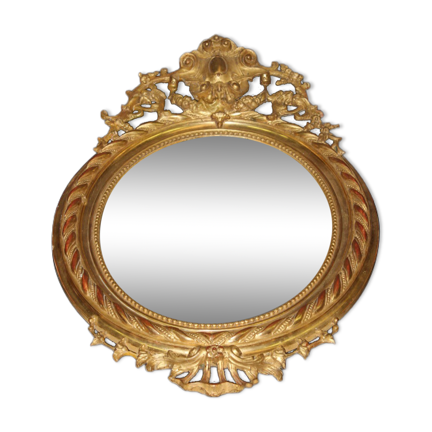 Miroir ovale Napoléon III 56x92cm