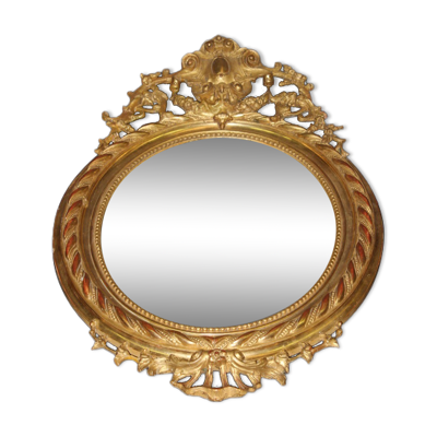 Miroir ovale Napoléon III 56x92cm