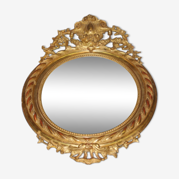 Napoleon III oval mirror 56x92cm