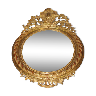 Miroir ovale Napoléon III 56x92cm